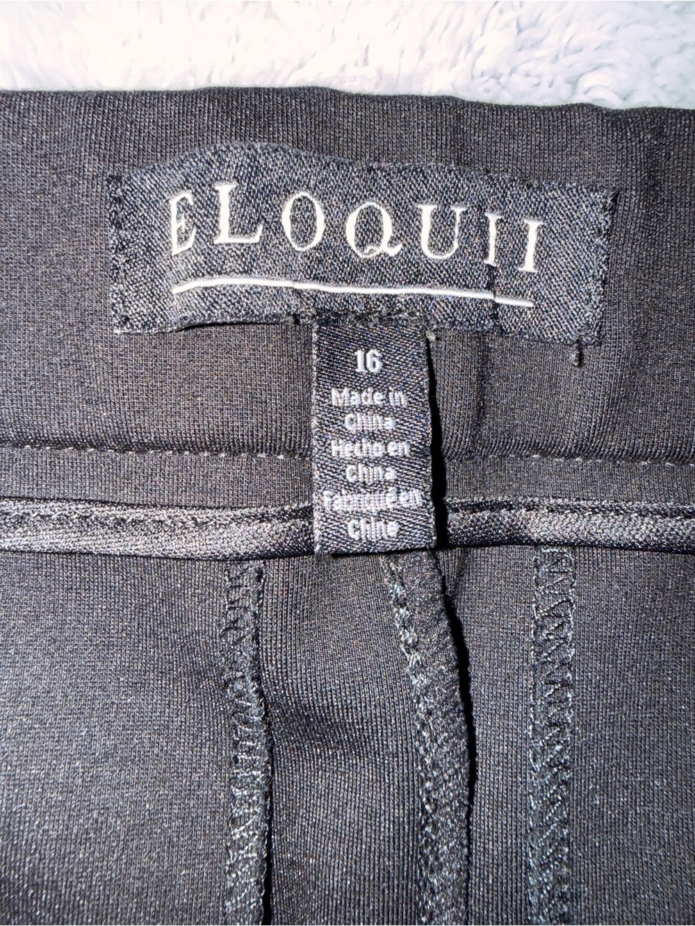 ELOQUII Ultimate Stretch Flare Leg Ponte Pants Black Size 16 - Picture 7 of 8